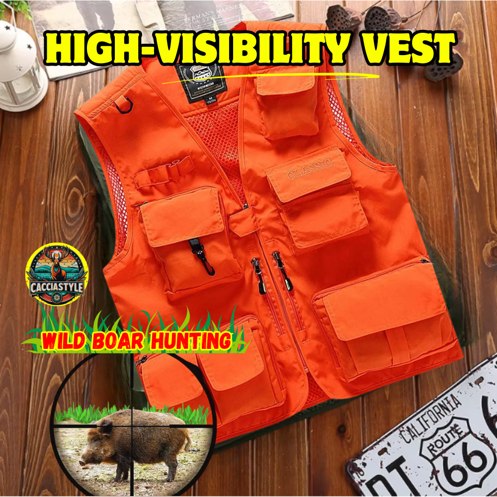 🦌 GILET DA CACCIA AD ALTA VISIBILITÀ – WILD BOAR HUNTING STYLE