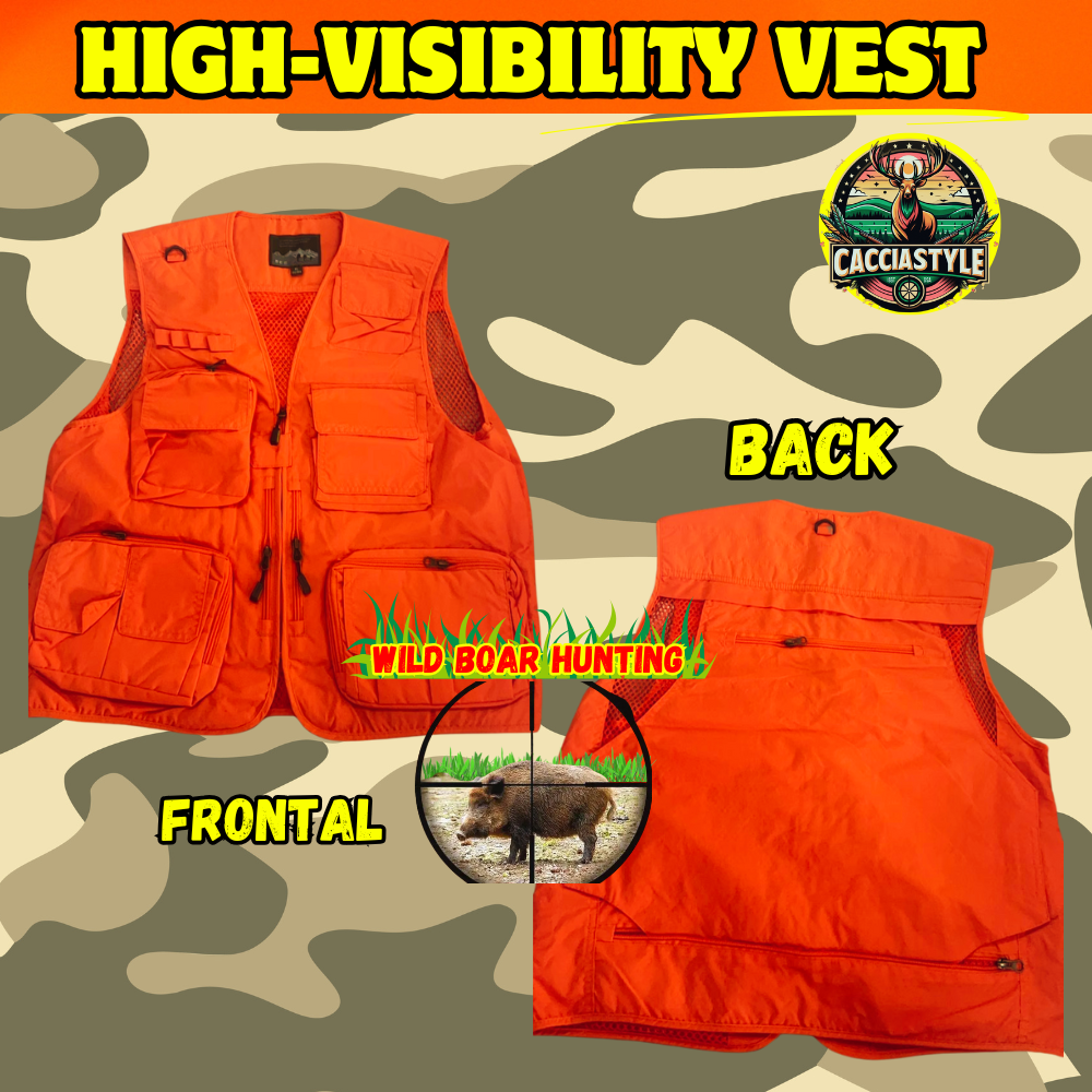 🦌 GILET DA CACCIA AD ALTA VISIBILITÀ – WILD BOAR HUNTING STYLE